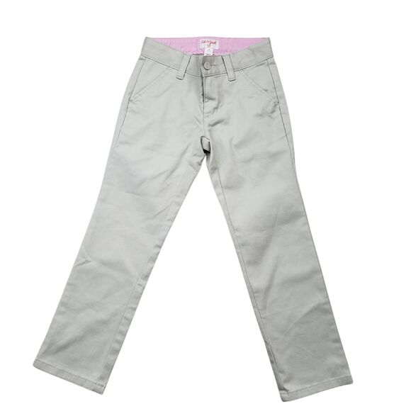 Cat & Jack Other - Cat & Jack School Unifrom Pants Girls Size 5 Khaki Snap Button Straight Leg Kids